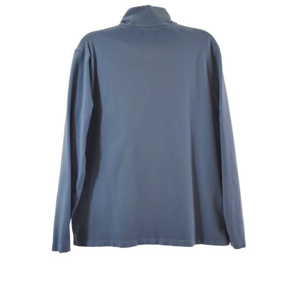 J. Crew Mercantile Men's Blue Long Sleeve Fitted ¼ Zip Pullover - Size Large - Picture 9 of 15